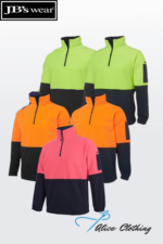 6HVPF JBs Hi Vis ½ Zip Polar Fleece
