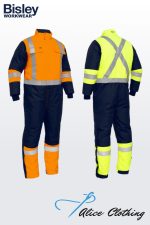 Bisley X Taped 2 Tone HiVis Freezer Coverall | BC6453T