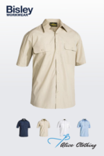 BS1526 Bisley Mens Permanent Press Short Sleeve Shirt
