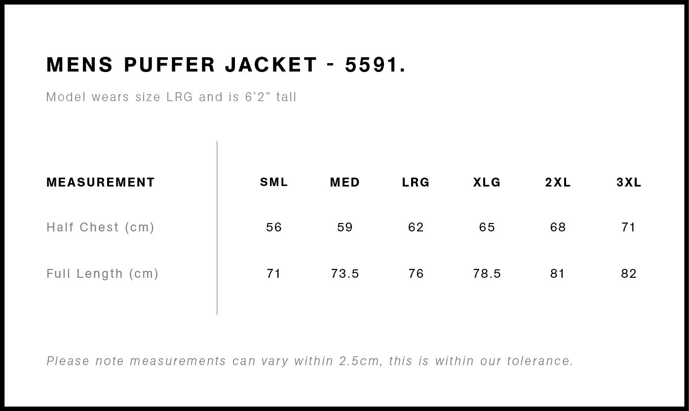 5591 SIZE GUIDE