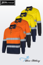 6DCPL JB's Hi Vis (D+N) L/S Cotton Polo