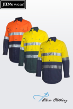 6HLS JB's HiVis L/S (D+N) 190g Work Shirt