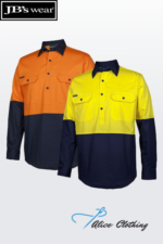 6HVCS JB's HiVis L/S Close Front 150g Work Shirt