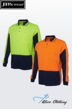6HVGL JB's Hi Vis L/S Gap Polo