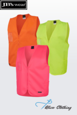 6HVSZ JB's HiVis Zip Safety Vest (2XS-7XL)