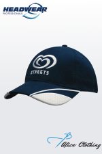 4058 Brushed Heavy Cotton with Mesh Inserts on Peak