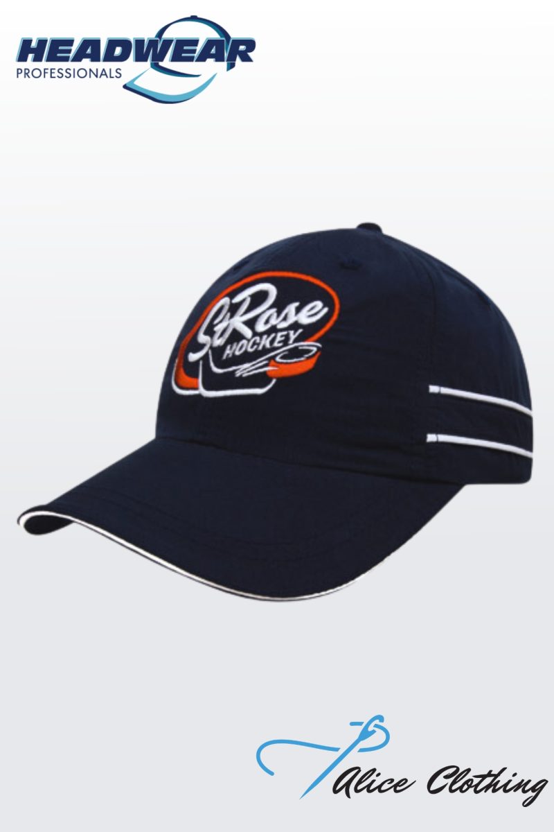4077 Microfibre Sports Cap with Piping and Sandwich