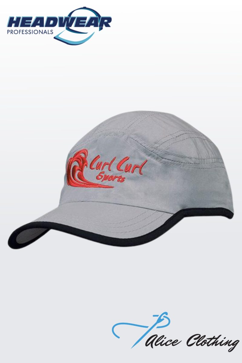 4094 Microfibre Sports Cap with Trim on Edge of Crown & Peak