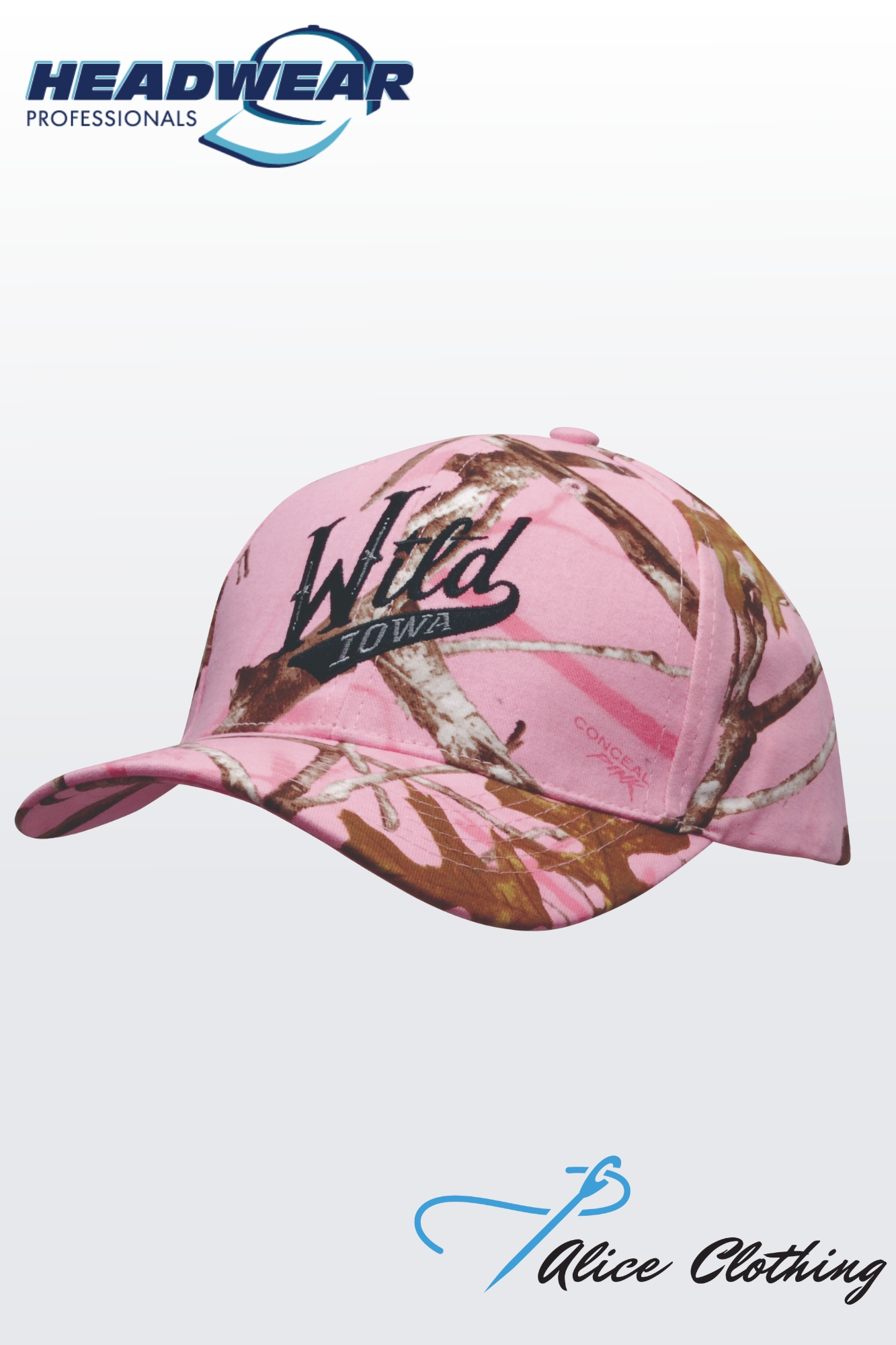 Headwear Conceal Pink True Timber Camouflage 6 Panel Cap - 4201