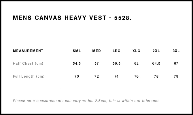 5528 SIZE GUIDE