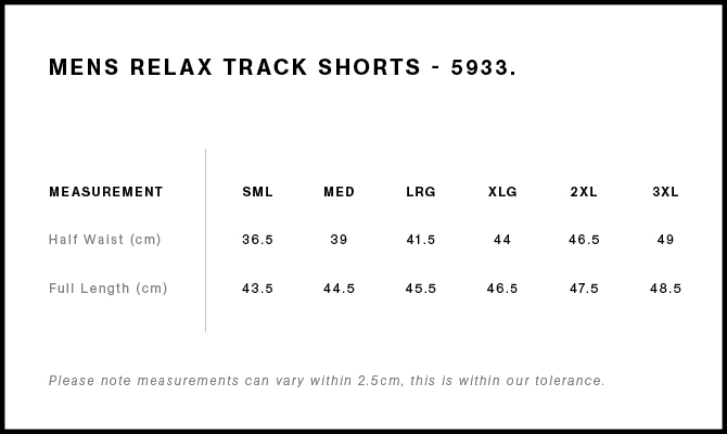 5933 SIZE GUIDE
