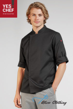 CH330ML YesChef Mens Alfresco S S Chef Jacket