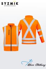 ZJ770 Syzmik Womens HiVis NSW Rail X Back 2 In 1 Softshell Jacket