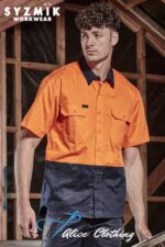 ZW115 Syzmik Mens Hi Vis Short Sleeve Shirt