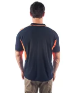 dnc ss polo 5214 navy orange back
