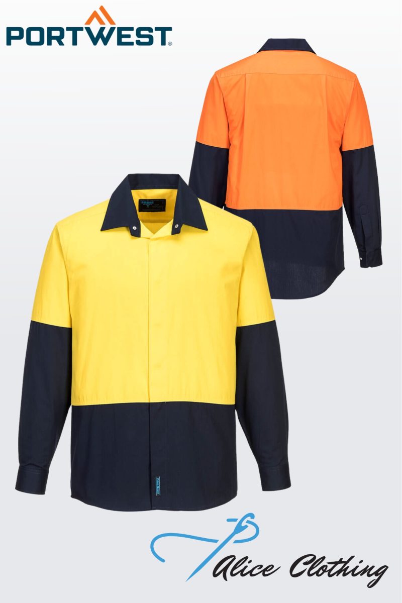 MF150 - Westport HiVis Lightweight Contrast Class D Shirt L/S