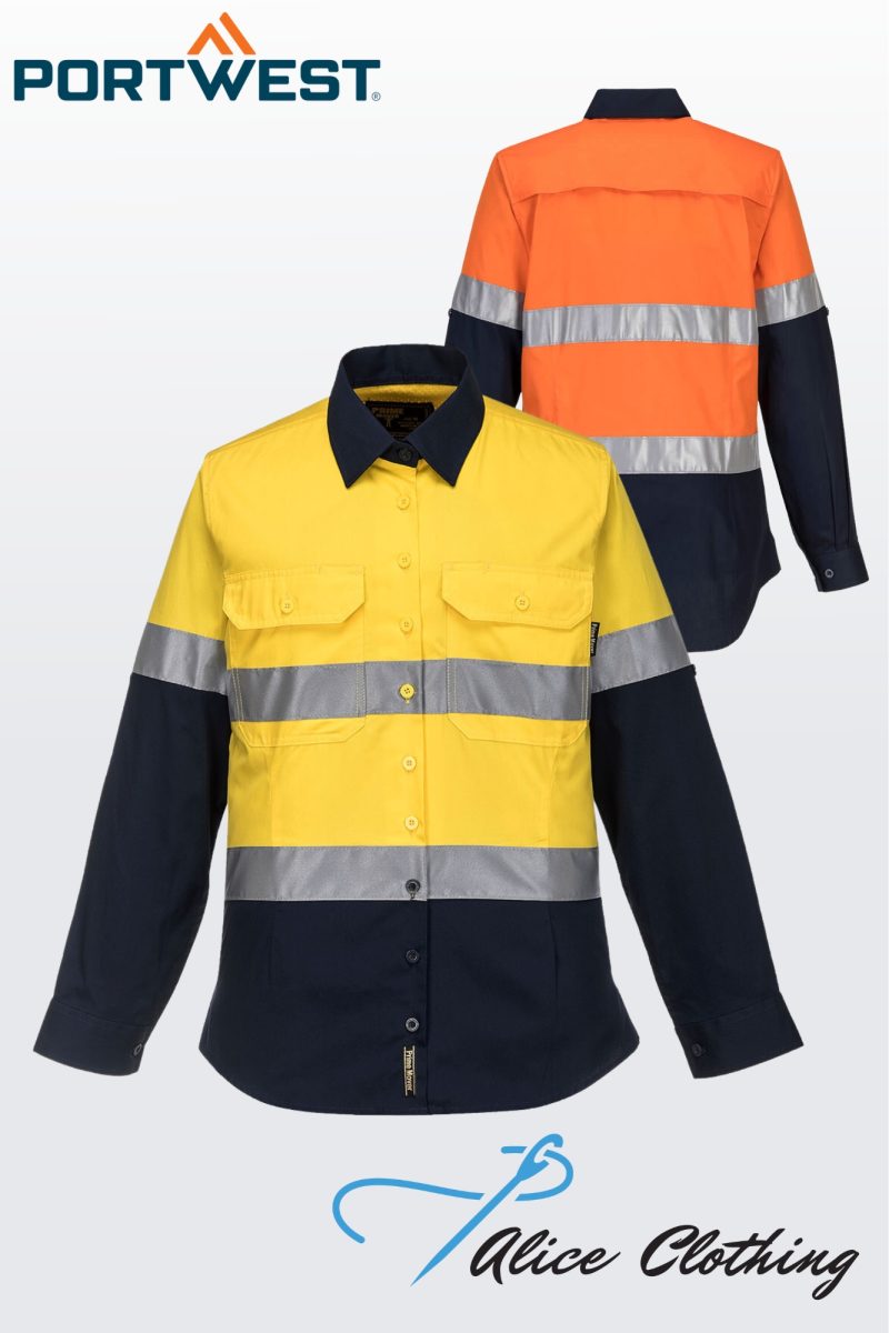 ML808 - HiVis Women's Lightweight Contrast Shirt L/S