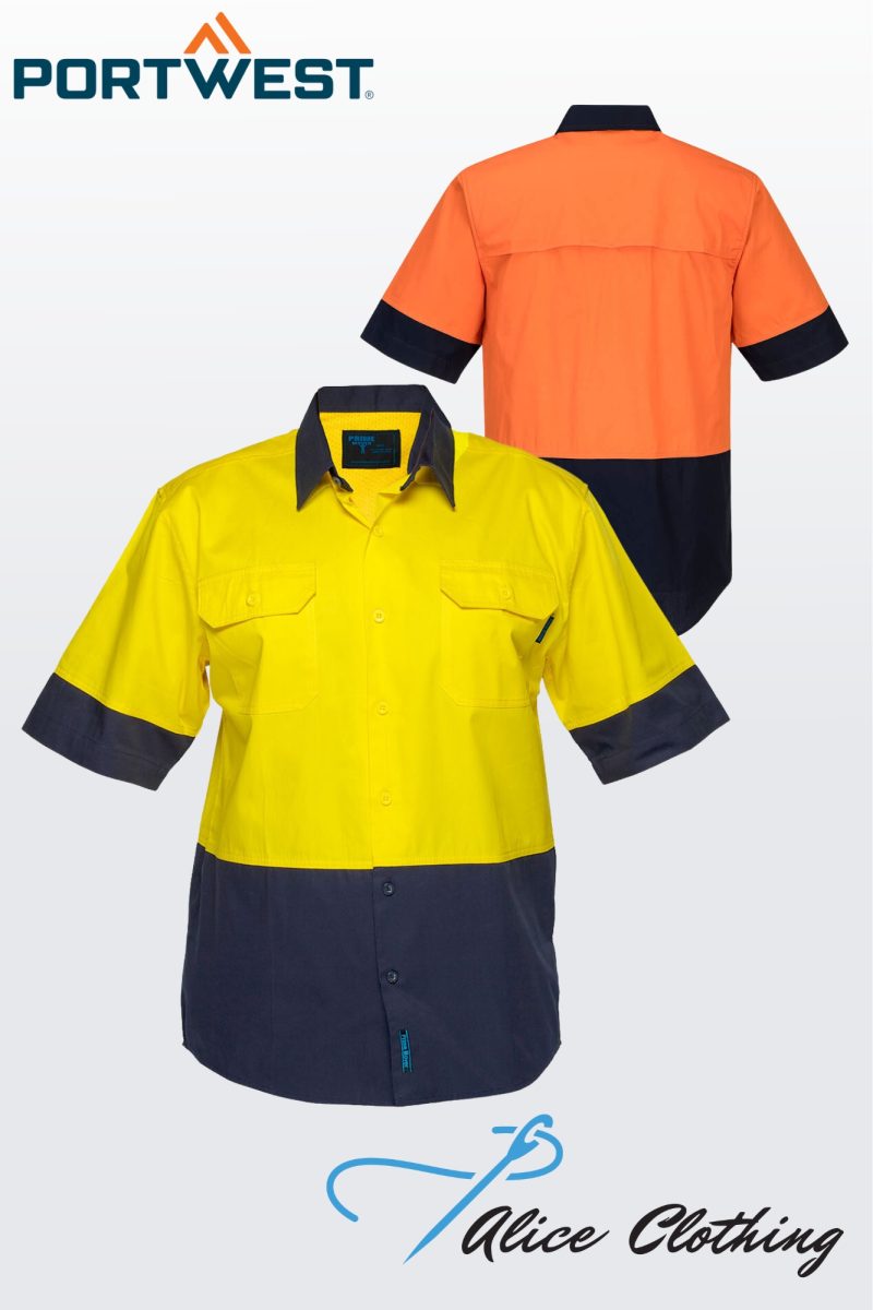 MS802 - Canberra HiVis Lightweight Contrast Class D Shirt S/S