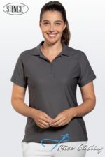 1167 Stencil Infinity Ladies SS Polo