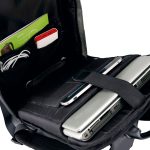 BWICB grey melange black layflat laptop compartment
