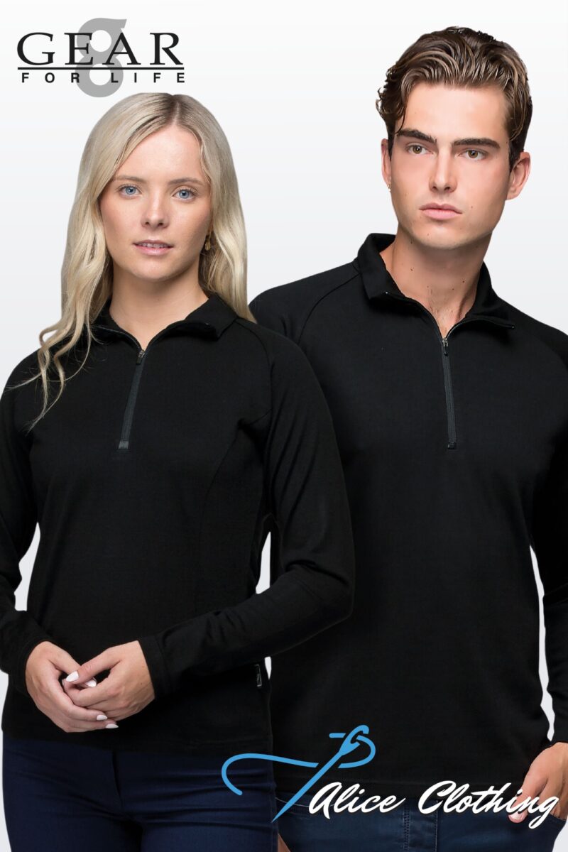 GFL Mens & Ladies Merino Zip Pulloverv