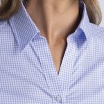 barkers corporate hudson check shirt womans collar