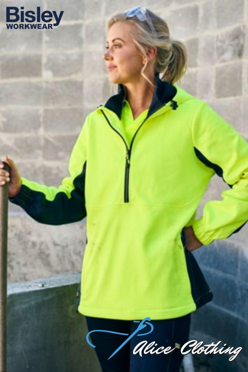 Bisley Womens HiVis Liquid Repellent Fleece Hoodie | BKL6571