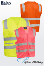 Bisley Taped HiVis Safety Zip Vest BV0341T