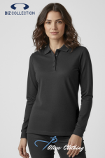 Biz Collection Womens Action Long Sleeve Polo - P206LL