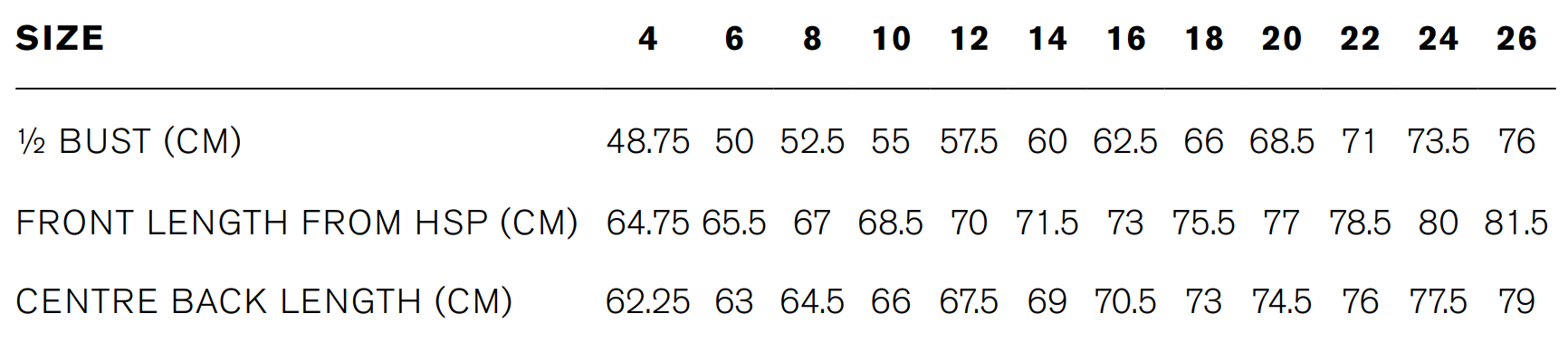 RB365L Size RB365L Size