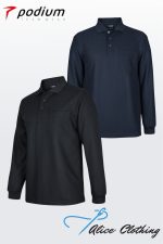 7WPL Podium L/S Waffle Pocket Polo