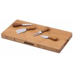 gourmet cheese board set with utensils