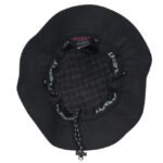 6587 BLACK Bucket Hat With Cord and Toggle