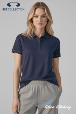 Biz Collection Womens Dart Short Sleeve Polo - P419LS