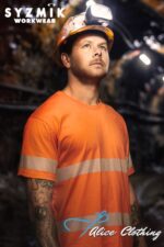 ZH510 Syzmik Mens Segmented Tape HiVis Cotton Tee