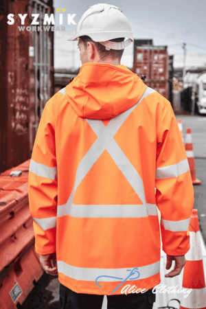 ZJ620 AU Mens HiVis NSW Rail Heavy Duty Waterproof Jacket - Alice Clothing ZJ620 AU Mens HiVis NSW Rail Heavy Duty Waterproof Jacket