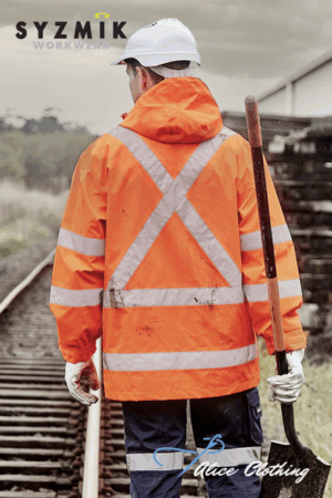 ZJ657 Mens Hi Vis X Back Ultralite Waterproof Jacket - Alice Clothing ZJ657 Mens Hi Vis X Back Ultralite Waterproof Jacket
