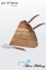 POWCKB po ‘di fame Wedge Cheese Knife Block Set