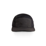 1105 FINN 2 TONE NYLON CAP COAL BLACK FRONT 08420