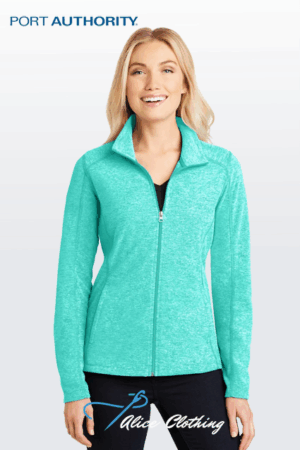 L235 Port Authority® Ladies Heather Microfleece Full Zip Jacket