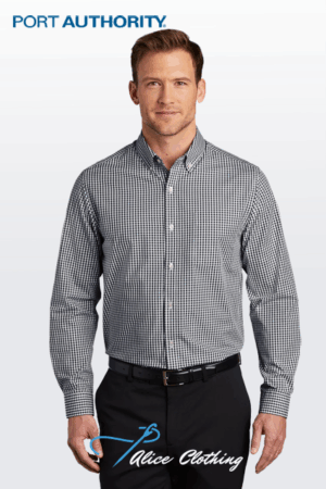 W644 Port Authority® Mens Broadcloth Gingham Easy Care Shirt