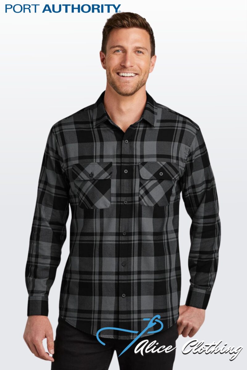 W668 Port Authority® Mens Plaid Flannel Shirt