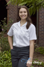 atrh Trutex short Sleeve Blouse with Revere Collar