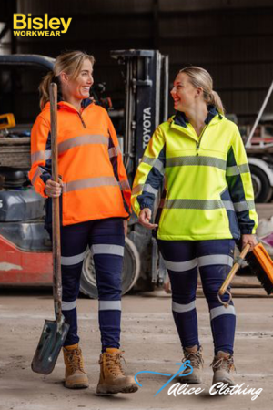 Bisley Womens Flx Move™ HiVis Taped Liquid Repellent Fleece Hoodie BKL6571T