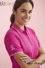 CST313LS - Biz Care Womens Pink Short Sleeve Polo