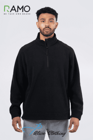 F371BP RAMO Mens Polar Fleece Half Zip Top