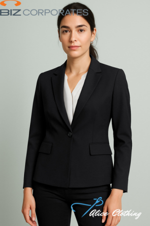 RJ401L Womens Renew Single Button Mid Length Jacket - Alice Clothing RJ401L Womens Renew Single Button Mid Length Jacket