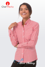 W500 Chef Works Gingham Womens Dress Shirt