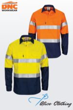 3407 Flame Retardant 2 Tone Closed Front Cotton Shirt with 3M FR Tape