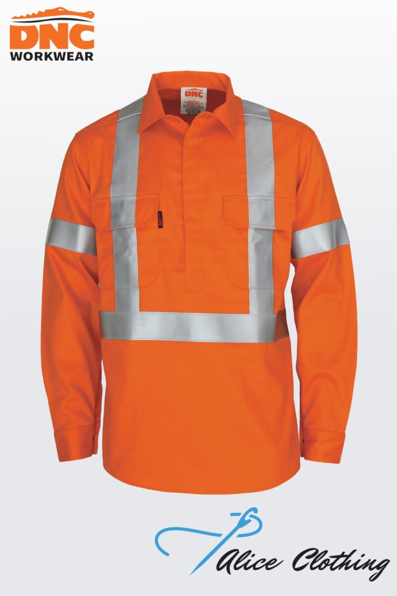 3408 Flame Retardant Arc Rated Closed Front Shirt With X Back Loxy FR R Tape